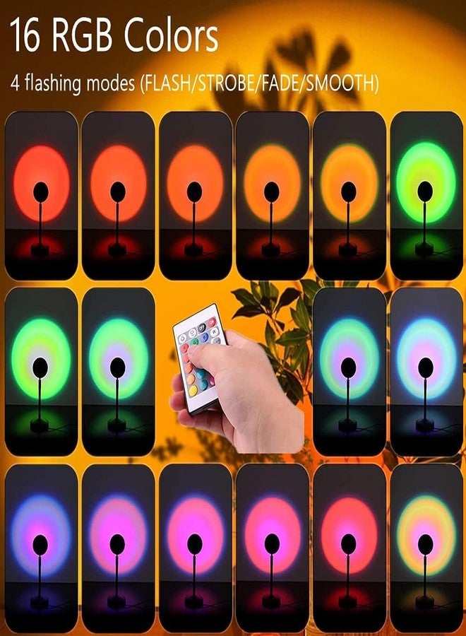 KolorFish 16 Colors Changing Sunset Lamp with Remote | Projection Lamp Light Projector | Mood Lighting for Home, Living Room, Party (USB Powered, Plastic Body) - Image 2